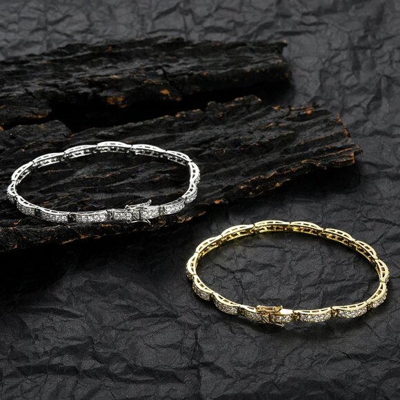 Solid Sterling Silver Womens 2ct Diamond Tennis Bracelet Ladies 7" 8" Jewelry - Picture 4 of 6